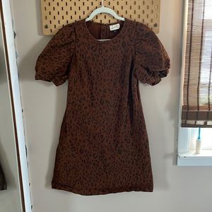 Rust Colored Leopard Print Dress